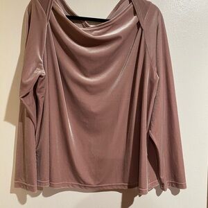 J. Jill Soft Blush crushed velvet top, size 3x
